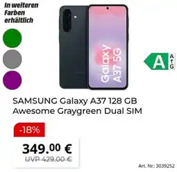 MediaMarkt SAMSUNG Galaxy A37 128 GB Awesome Graygreen Dual SIM Angebot