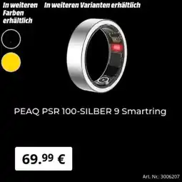 MediaMarkt PEAQ PSR 100-SILBER 9 Smartring Angebot