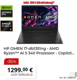 MediaMarkt HP OMEN 17-db1351ng - AMD Ryzen Al 5 340 Prozessor Angebot