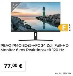 MediaMarkt PEAQ PMO S245-VFC 24 Zoll Full-HD Monitor 6 ms Reaktionszeit 120 Hz Angebot