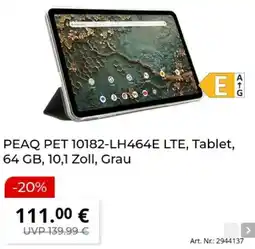 MediaMarkt PEAQ PET 10182-LH464E LTE, Tablet, 64 GB Angebot