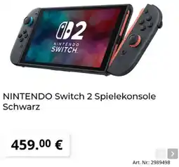 MediaMarkt NINTENDO Switch 2 Spielekonsole Schwarz Angebot