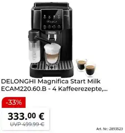 MediaMarkt DELONGHI Magnifica Start Milk ECAM220.60.B Angebot