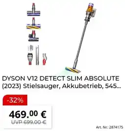 MediaMarkt DYSON V12 DETECT SLIM ABSOLUTE (2023) Stielsauger Angebot