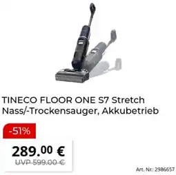 MediaMarkt TINECO FLOOR ONE S7 Stretch Nass/-Trockensauger, Akkubetrieb Angebot
