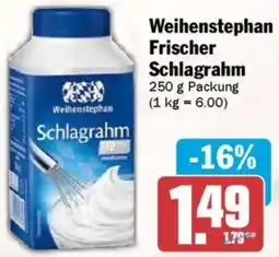AEZ Weihenstephan Frischer Schlagrahm Angebot