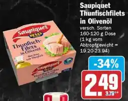 AEZ Saupiquet Thunfischfilets in Olivenöl Angebot