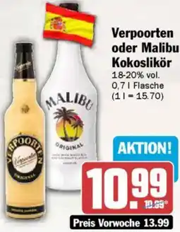 AEZ Verpoorten oder Malibu Kokoslikör Angebot