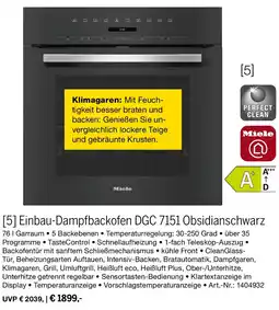 MEDIMAX Miele Einbau-Dampfbackofen DGC 7151 Obsidianschwarz Angebot