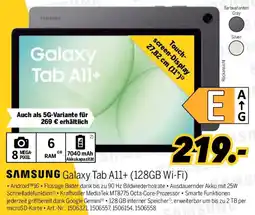 MEDIMAX SAMSUNG Galaxy Tab A11+ (128GB Wi-Fi) Angebot