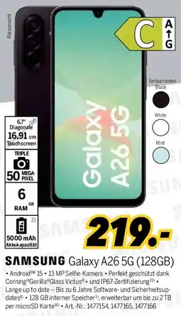 MEDIMAX SAMSUNG Galaxy A26 5G (128GB) Angebot