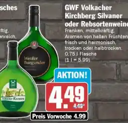 AEZ GWF Volkacher Kirchberg Silvaner oder Rebsortenweine Angebot