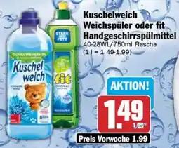 AEZ Kuschelweich Weichspüler oder fit Handgeschirrspülmittel Angebot