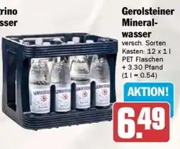 AEZ Gerolsteiner Mineralwasser Angebot