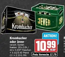 AEZ Krombacher oder Jever Angebot