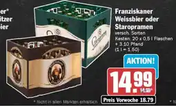 AEZ Franziskaner Weissbier oder Staropramen Angebot
