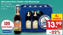 Netto Marken-Discount Mönchshof Natur Radler oder Blutorange Angebot