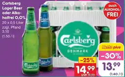 Netto Marken-Discount Carlsberg Lager Beer oder Alkoholfrei 0,0% Angebot