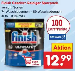 Netto Marken-Discount Finish Geschirr-Reiniger Sparpack Angebot