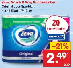 Netto Marken-Discount Zewa Wisch & Weg Küchentücher Angebot