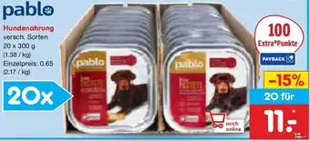 Netto Marken-Discount pablo Hundenahrung Angebot