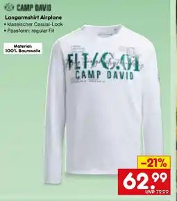 Netto Marken-Discount CAMP DAVID Langarmshirt Airplane Angebot
