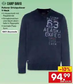 Netto Marken-Discount CAMP DAVID Pullover Strickpullover V-Neck Angebot