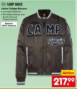 Netto Marken-Discount CAMP DAVID Jacke College-Blouson Angebot