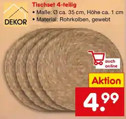 Netto Marken-Discount DEKOR Tischset 4-teilig Angebot