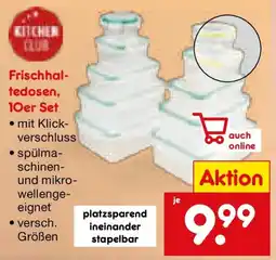 Netto Marken-Discount KITCHEN CLUB Frischhaltedosen, 10er Set Angebot