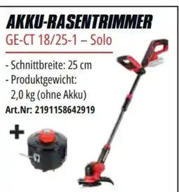 OBI Einhell Akku-Rasentrimmer GE-CT 18/25-1 Li-Solo Angebot