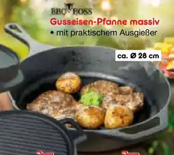 Netto Marken-Discount BBQ BOSS Gusseisen-Pfanne massiv Angebot