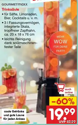 Netto Marken-Discount GOURMETmaxx Trinksäule Angebot