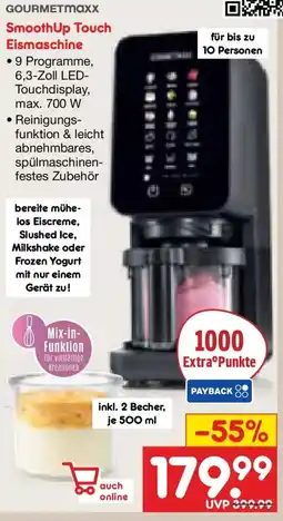 Netto Marken-Discount GOURMETMAXx SmoothUp Touch Eismaschine Angebot