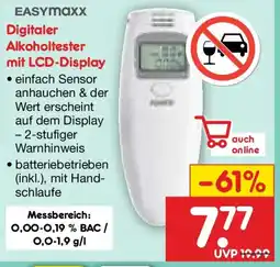 Netto Marken-Discount EASYMAXX Digitaler Alkoholtester mit LCD-Display Angebot