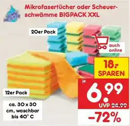 Netto Marken-Discount Mikrofasertücher oder Scheuerschwämme BIGPACK XXL Angebot