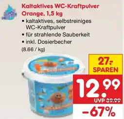 Netto Marken-Discount Kaltaktives WC-Kraftpulver Orange, 1,5 kg Angebot