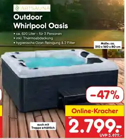 Netto Marken-Discount ARTSAUNA Outdoor Whirlpool Oasis Angebot