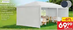 Netto Marken-Discount JUSKYS Partyzelt 3 x 6 m Angebot