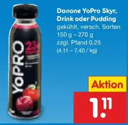 Netto Marken-Discount Danone YoPro Skyr, Drink oder Pudding Angebot