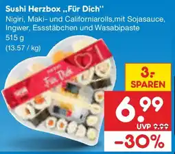 Netto Marken-Discount Sushi Herzbox ,,Für Dich" Angebot