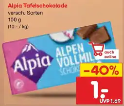 Netto Marken-Discount Alpia Tafelschokolade Angebot