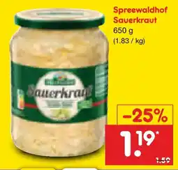 Netto Marken-Discount Spreewaldhof Sauerkraut Angebot