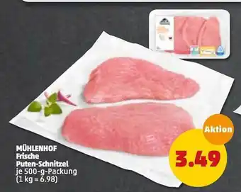 PENNY Mühlenhof Frische Puten Schnitzel 500g Angebot