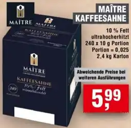 Handelshof Maître kaffeesahne Angebot