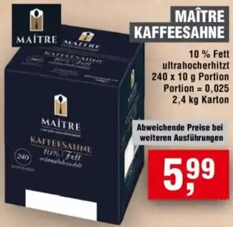 Handelshof Maître kaffeesahne Angebot