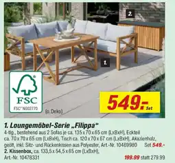 toom Baumarkt 1. Loungemöbel-Serie „,Filippa" Angebot
