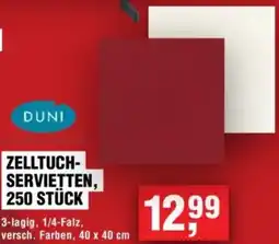 Handelshof DUNI Zelltuchservietten, 250 stück Angebot