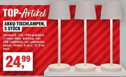 Handelshof Akku-tischlampen, 3 stück Angebot