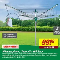 toom Baumarkt LEIFHEIT Wäschespinne,,Linomatic 400 Easy" Angebot